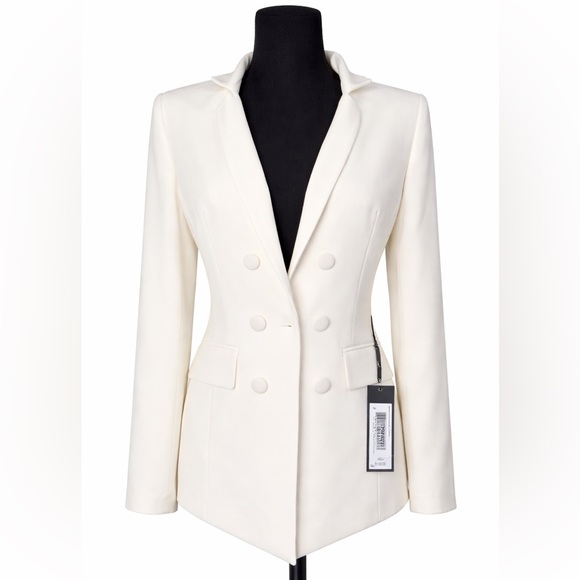 Tahari Jackets & Blazers - Tahari NWT Ivory Blazer‎ Clean Girl Aesthetic Old Money Bridal Quiet Lux-Size 10